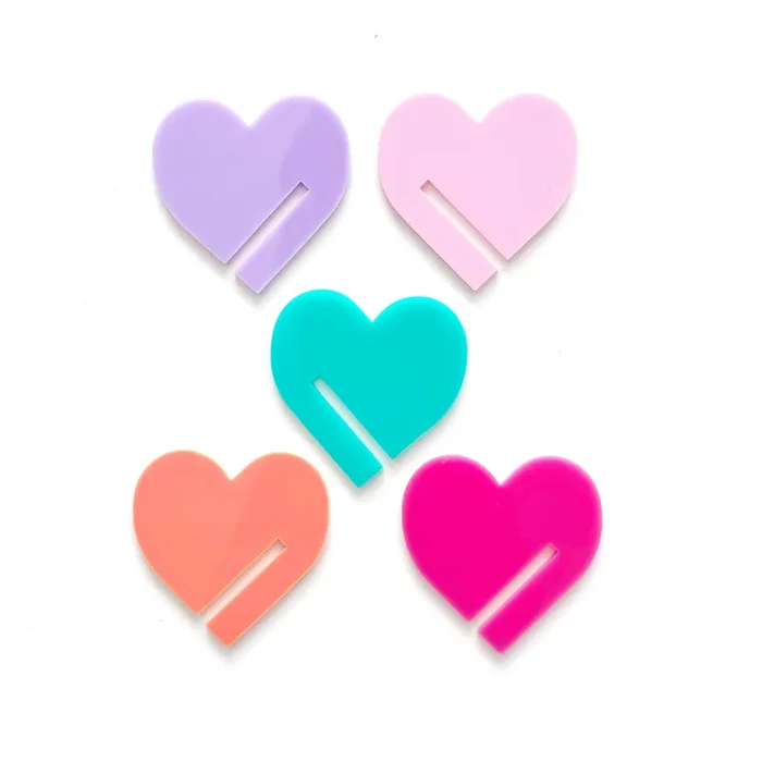 Heart Acrylic Drink Markers For Valentine’s Day