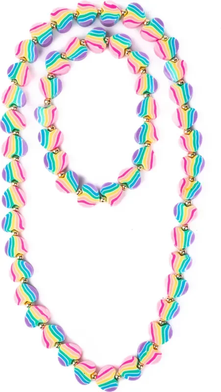 Heart of Many Colours Necklace & Bracelet Set