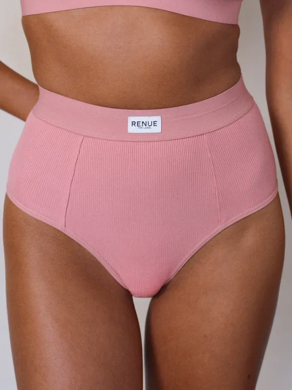 High Rise Boy Brief in Dusty Pink