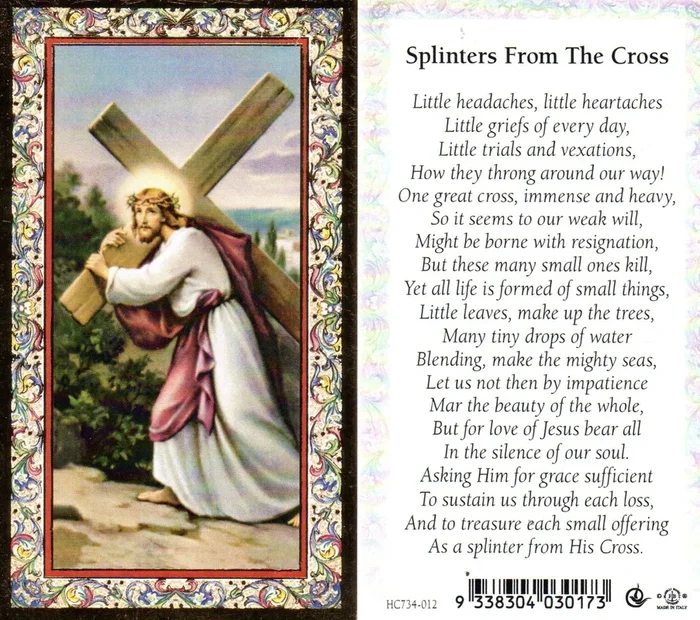 Holy Card – Splinters from the Cross