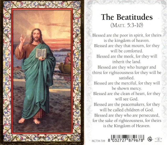 Holy Card – The Beatitudes