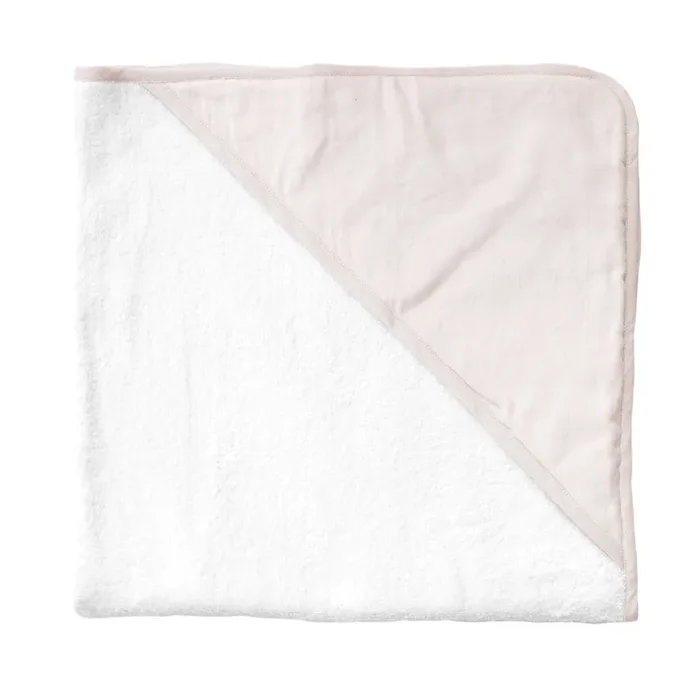 Hooded Towel And Wash Glove | Blossom Pink Linen