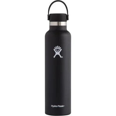 Hydro Flask Insulated Stainless Steel Drink Bottle (709ml) – Standard Mouth Black