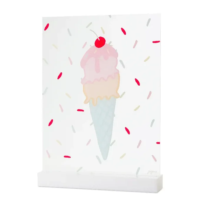Ice Cream And Sprinkles Acrylic Table Top Sign