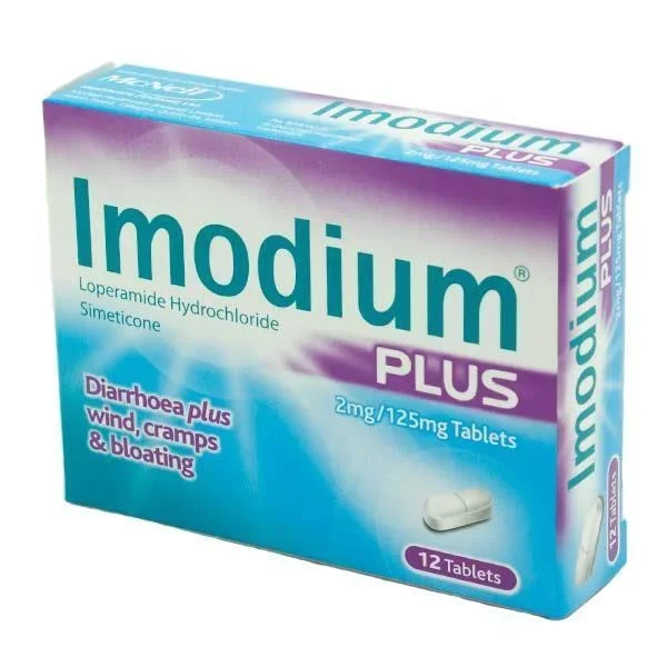 Imodium Plus 2mg/125mg Tablets – 12 Pack