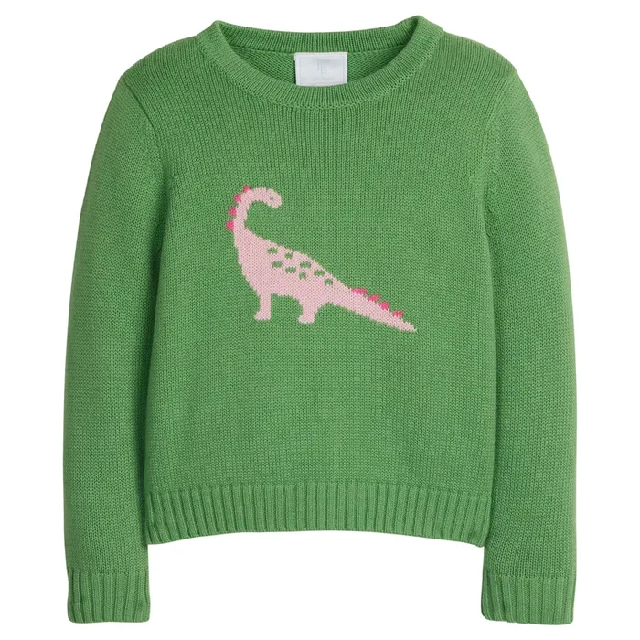 Intarsia Sweater – Pink Dinosaur
