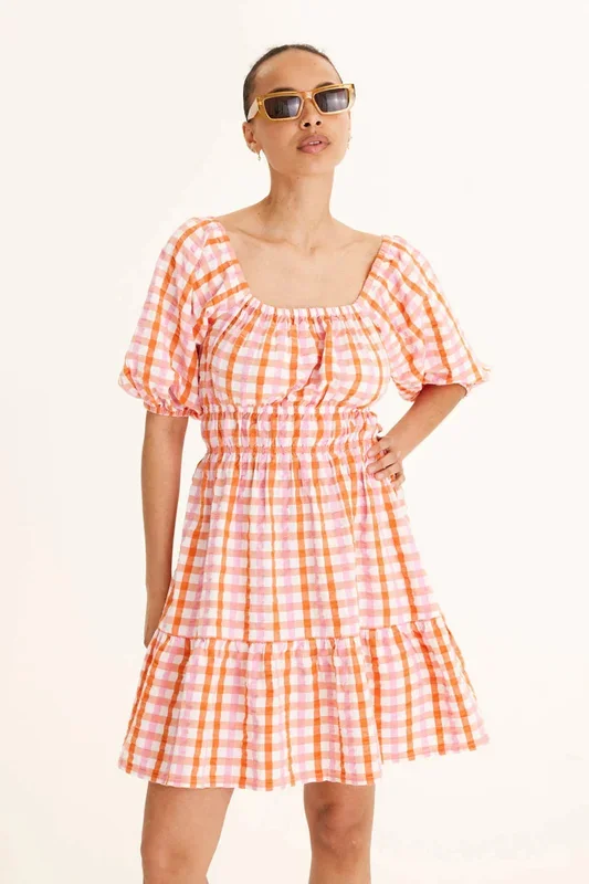 Iona Check Mini Dress