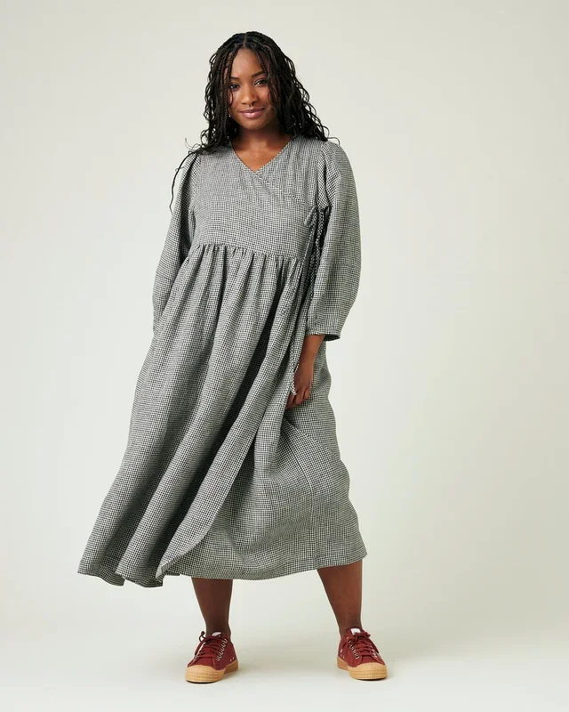 Isabel Dress – Back & Stone Micro Gingham
