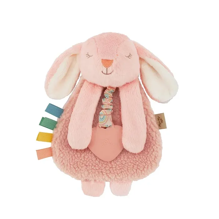 Itzy Friends Itzy Lovey™ Pink Bunny Plush with Silicone Teether Toy