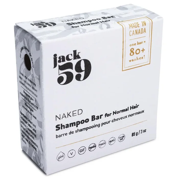 Jack59 “Naked” Unscented Shampoo for Normal Hair (+ Shaving bar)