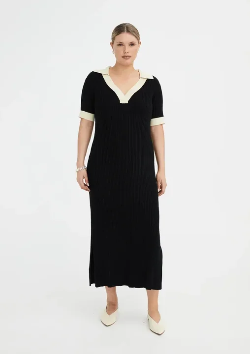 Jamie Polo Dress – Black