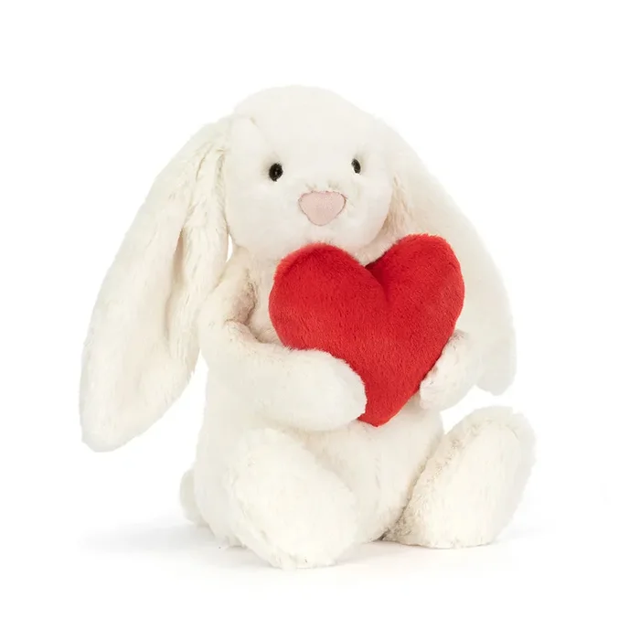 Jellycat Bashful Red Love Heart Bunny, Medium