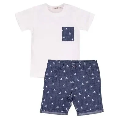JERSEY AND CHAMBRAY SET