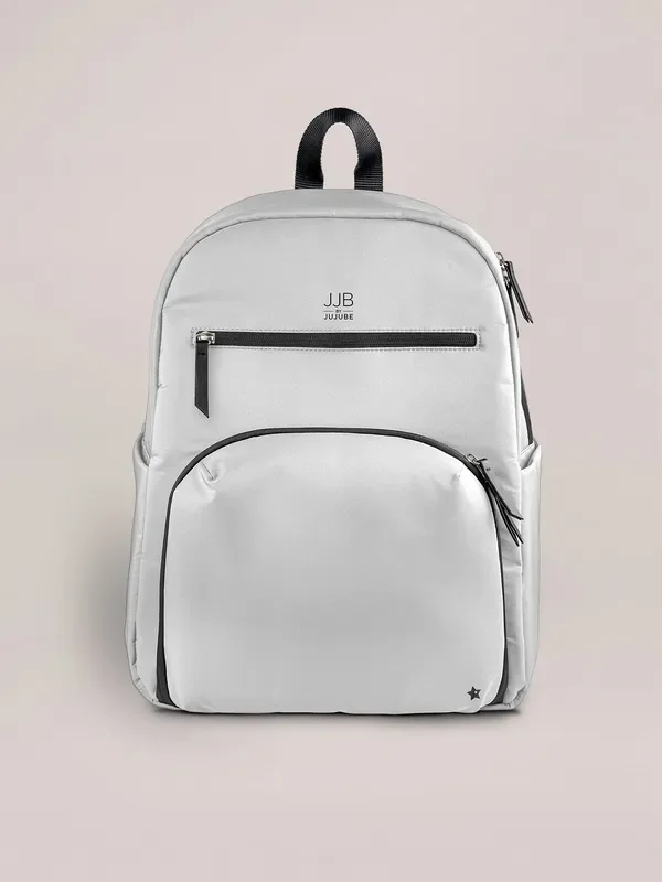 JuJuBe Deluxe Backpack Diaper Bag – Grey