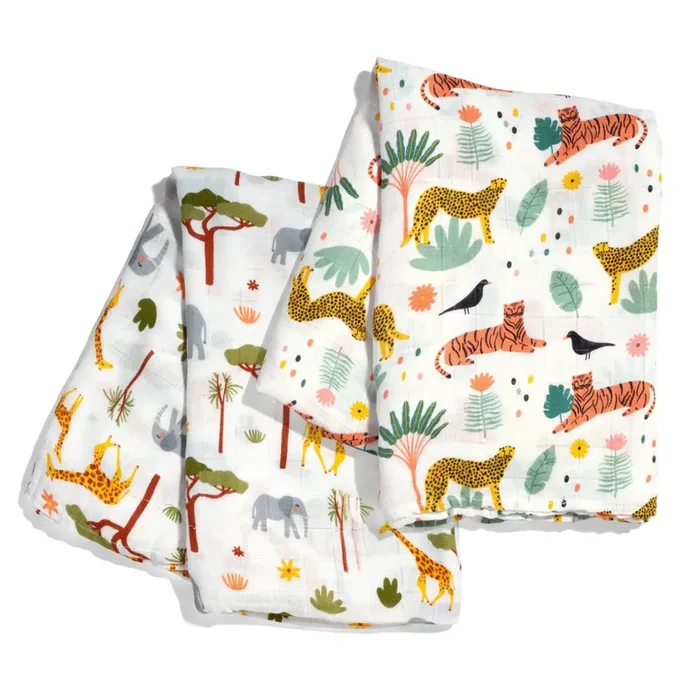 Jungle & Savanna Swaddle 2-pack