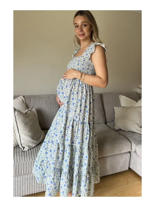 Kendall Dress, Eva Floral Blue and Green