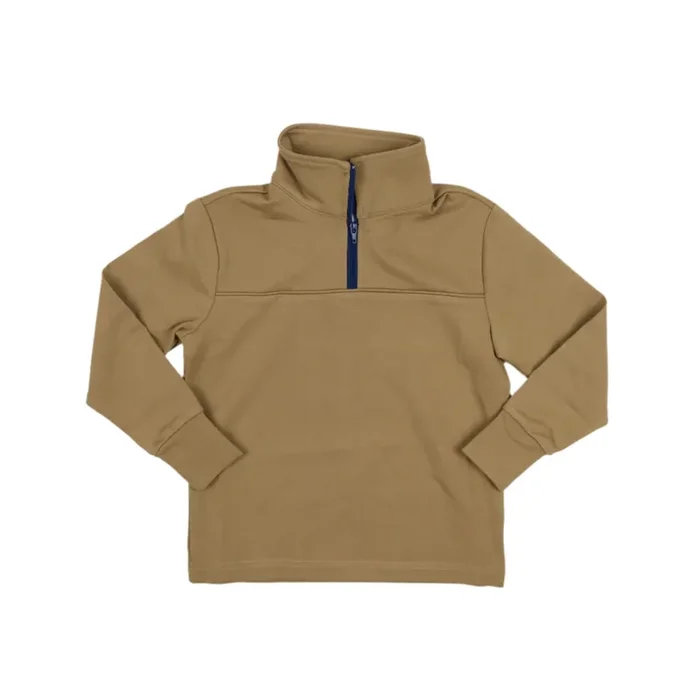 Khaki 1/4 Zip Performance Pullover