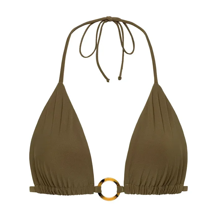 Khaki Emma (tori Loop) Bikini Top