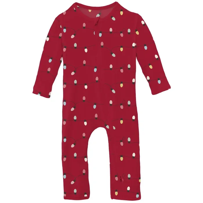 Kickee Pants Holiday-Print Sleeper with 2 Way Zipper