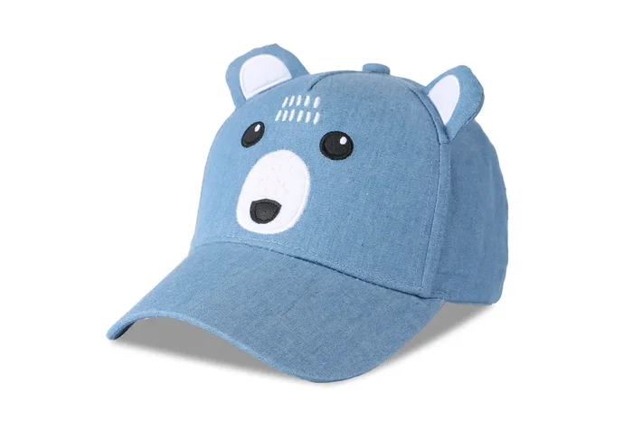 Kids 3d Cap – Bear Chambray