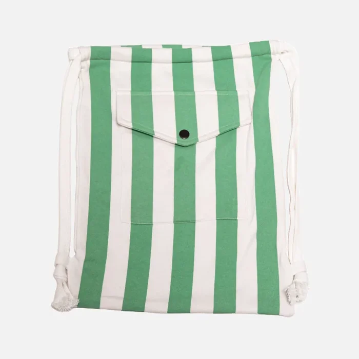Kids Beach Bag – Green Stripe