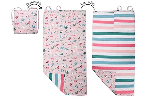 Kids Convertible Towel Backpack – Pink Zoo
