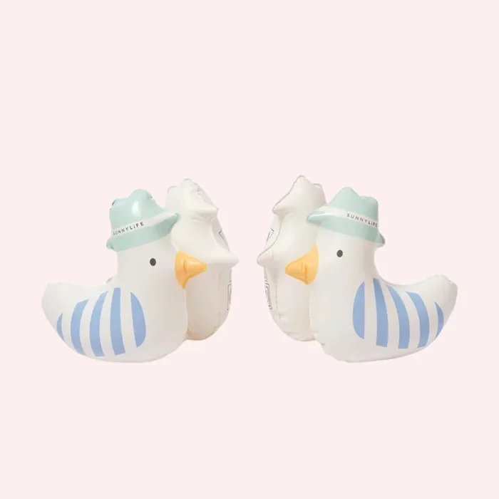 Kids Inflatable Arm Bands – Sammy the Seagull Blue Stripe
