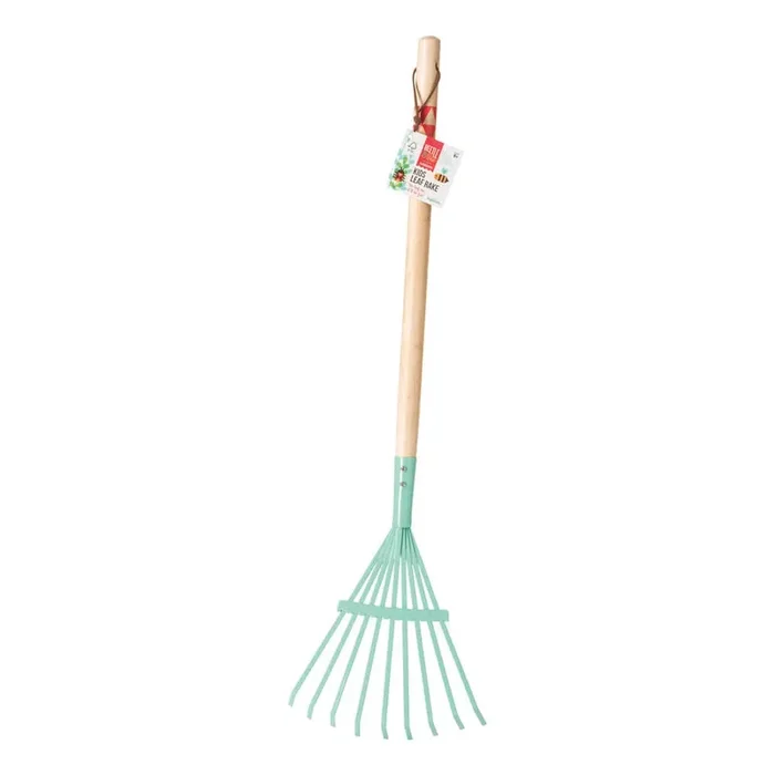 Kids Metal Rake with Wood Handle