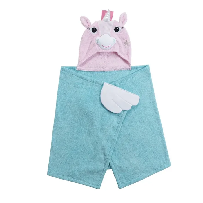Kids Plush Terry Hooded Bath Towel – Allie The Alicorn
