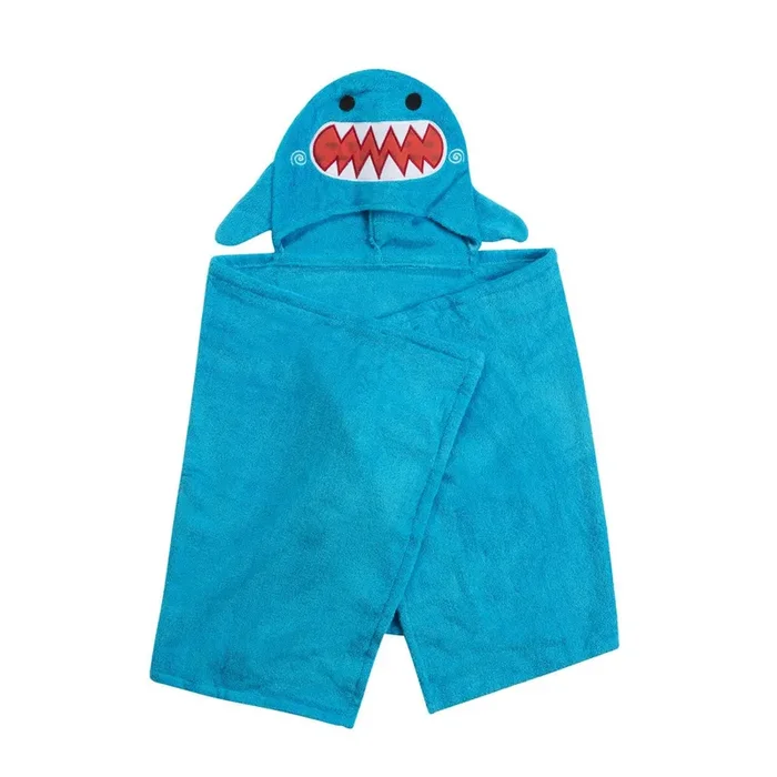 Kids Plush Terry Hooded Bath Towel – Sherman The Shark