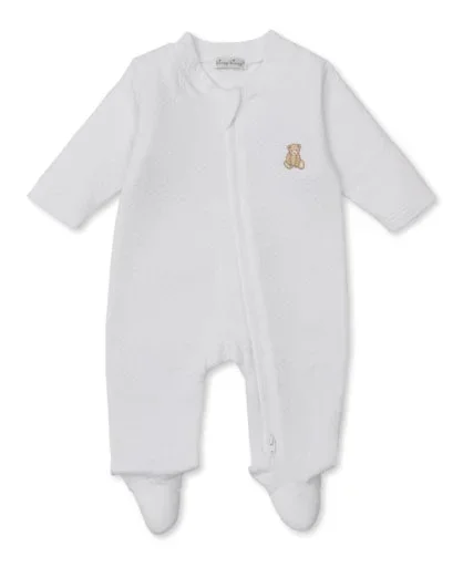 Kissy Teddy Bear Jacquard Zip Footie