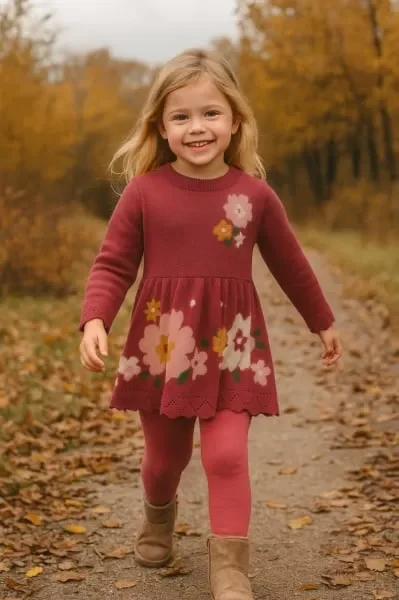 Knit Flower Dress