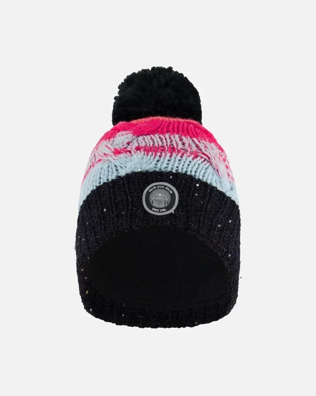 Knit Hat Gradient Blue, Coral And Fuschia by Deux par Deux