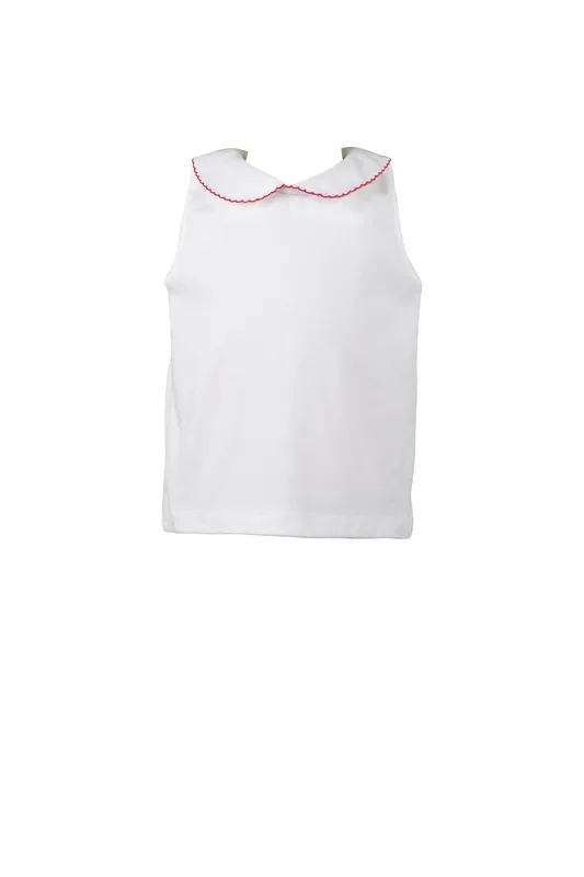 Knit Sleeveless Parkside Polo red trim