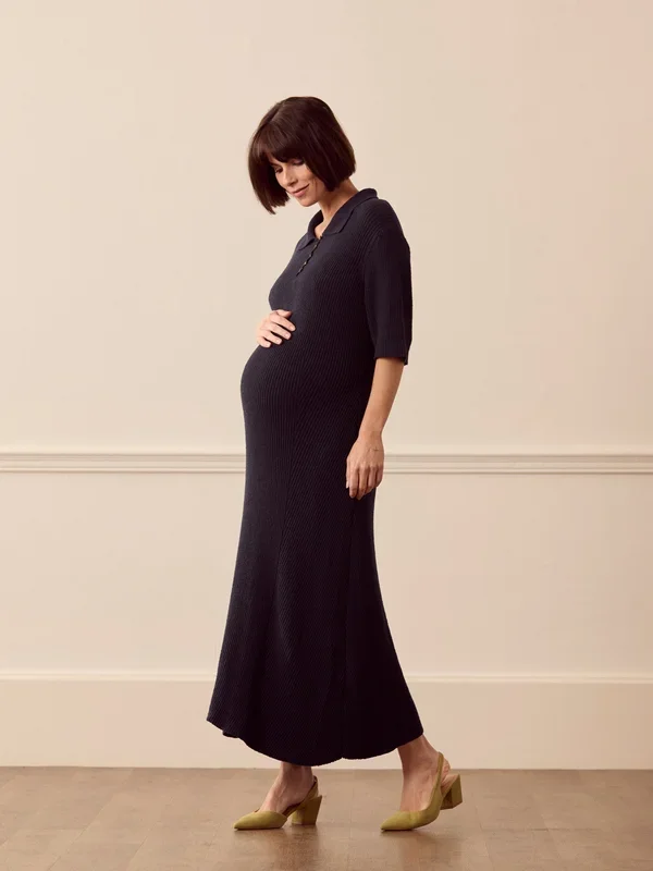 Knitted Ribbed Midi Dress