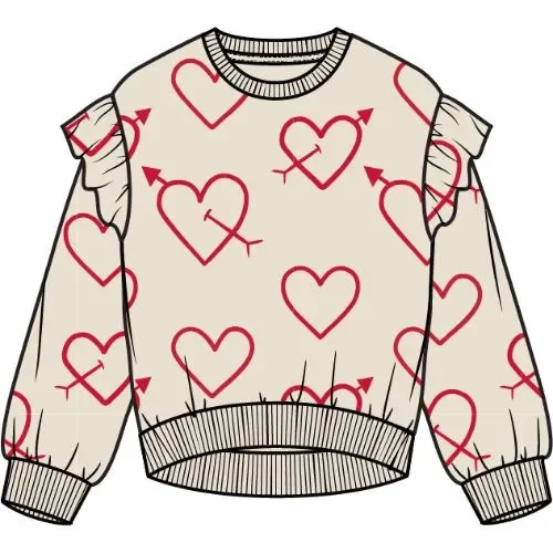 L/S SWEATSHIRT KNIT-BEIGE