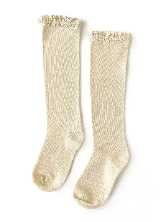 Lace Top Knee High Socks