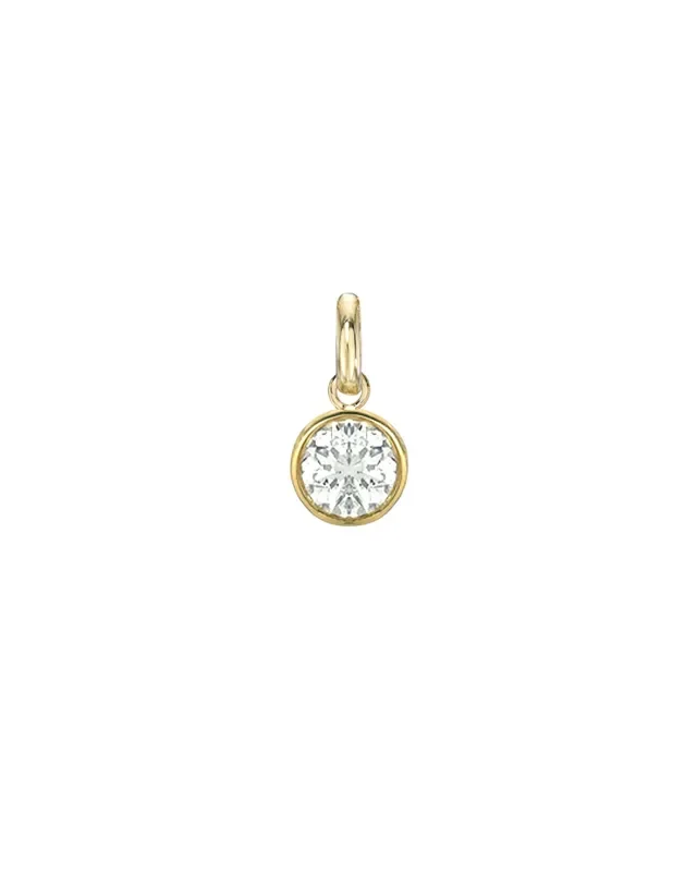 Large Bezel Diamond Pendant