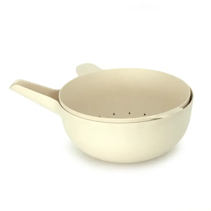 Large Mixing Bowl And Colander Set – Off White