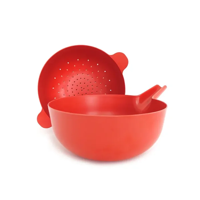 Large Mixing Bowl And Colander Set – Tomato