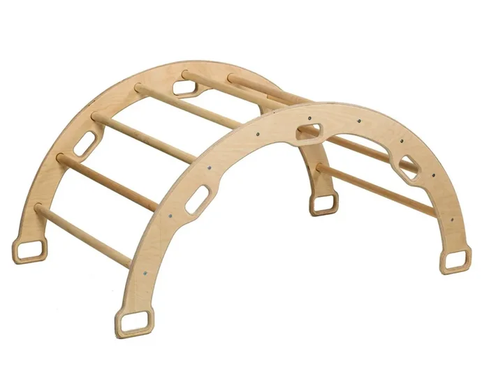 Large Montessori Climbing Arch / Rocker With Pillow Set
