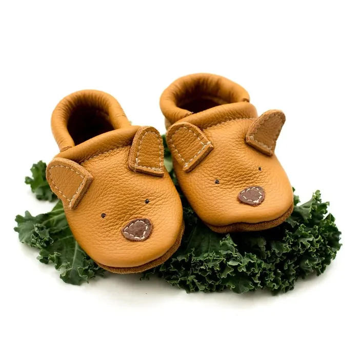 Leather Baby Shoes – Honey Bear Critter