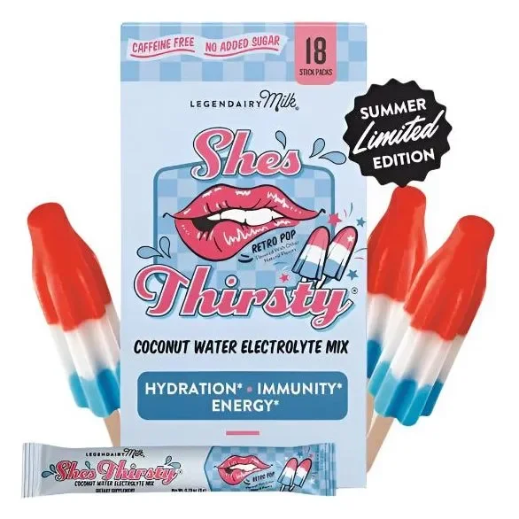 Legendairy Milk She’s Thirsty Coconut Water Electrolyte Mix – Retro Pop