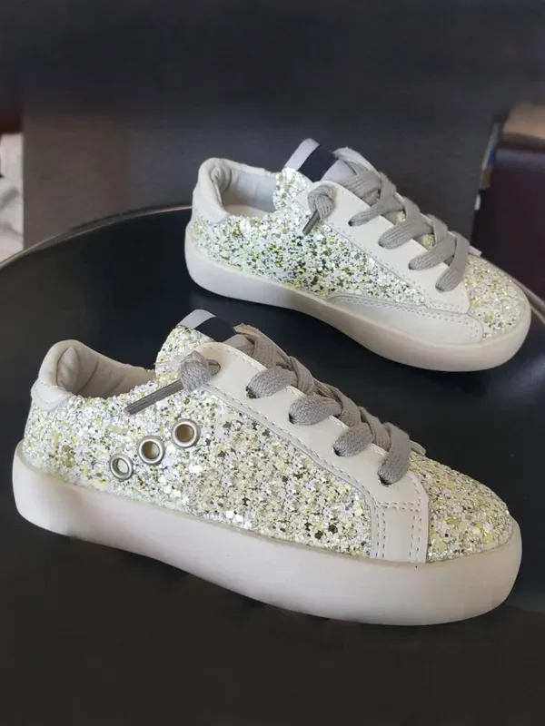 Let’s Go Glam Glitter Sneakers By Liv and Mia
