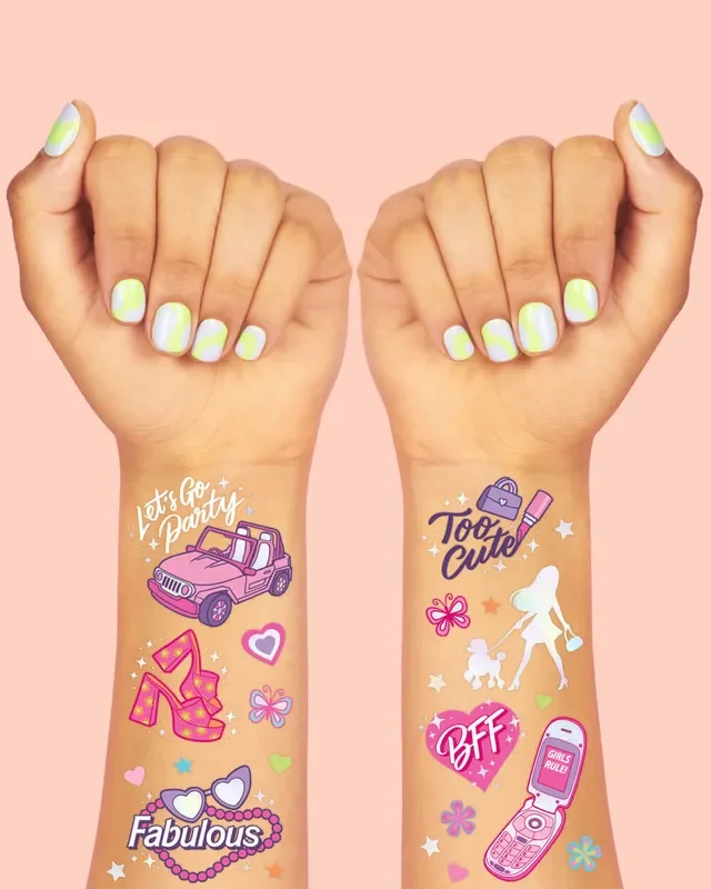 Let’s Go Party Tats – 42 Foil Temporary Tattoos