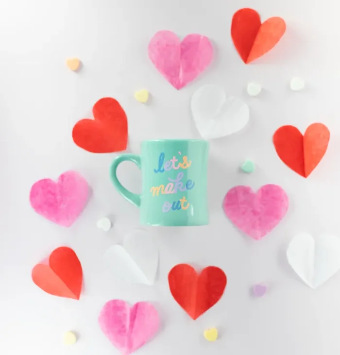 Let’s Make Out Mint Diner Mug