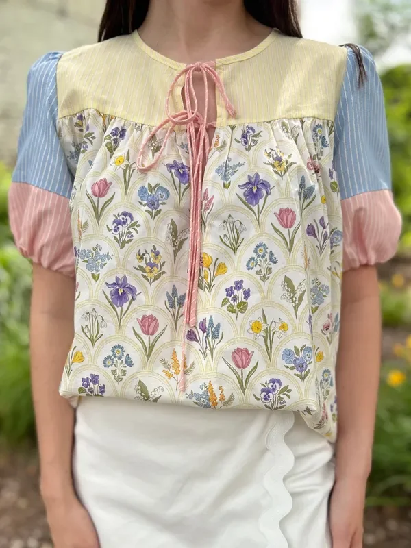 Let In The Light Pastel Print Top