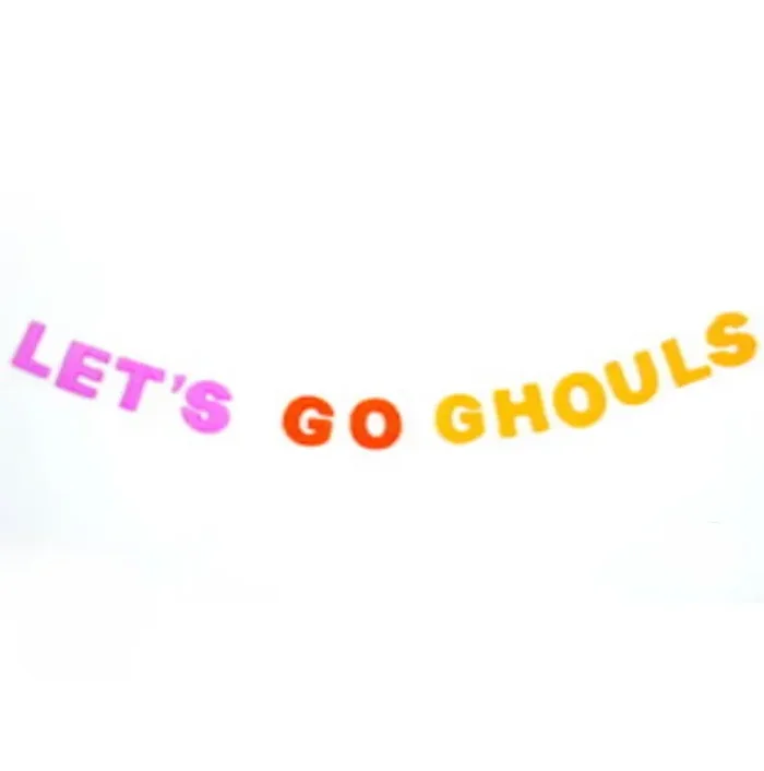 Lets Go Ghouls Felt Garland