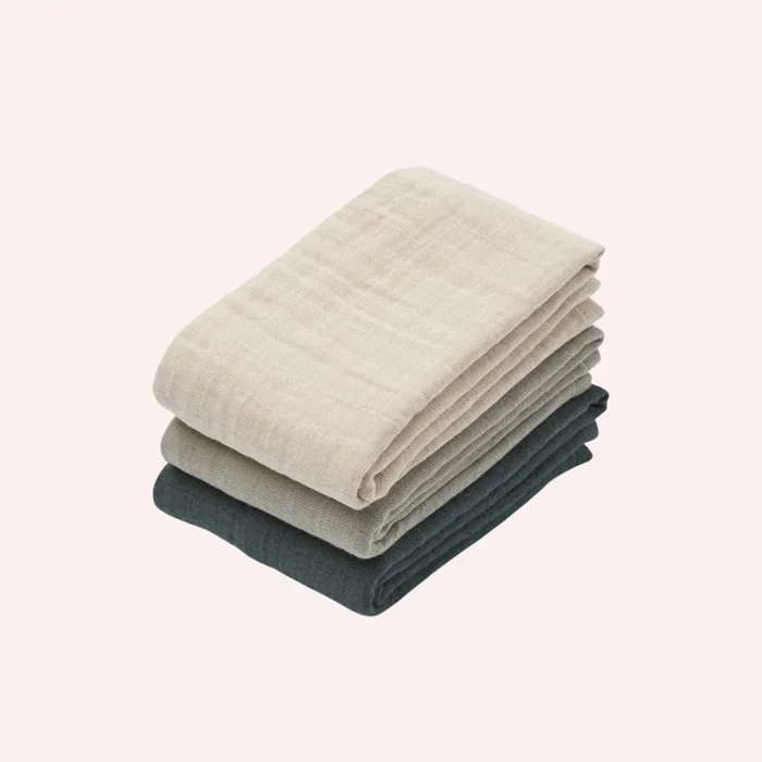 Lewis Muslin Cloth 3 pack – Dove Blue Mix