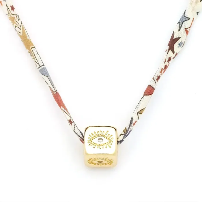 Liberty Gold Evil Eye Charm Necklace